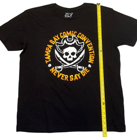 Fan X Tampa Bay Comic Convention Never Say Die Goonies Pirate Shirt Size XL NWOT - Picture 3 of 3